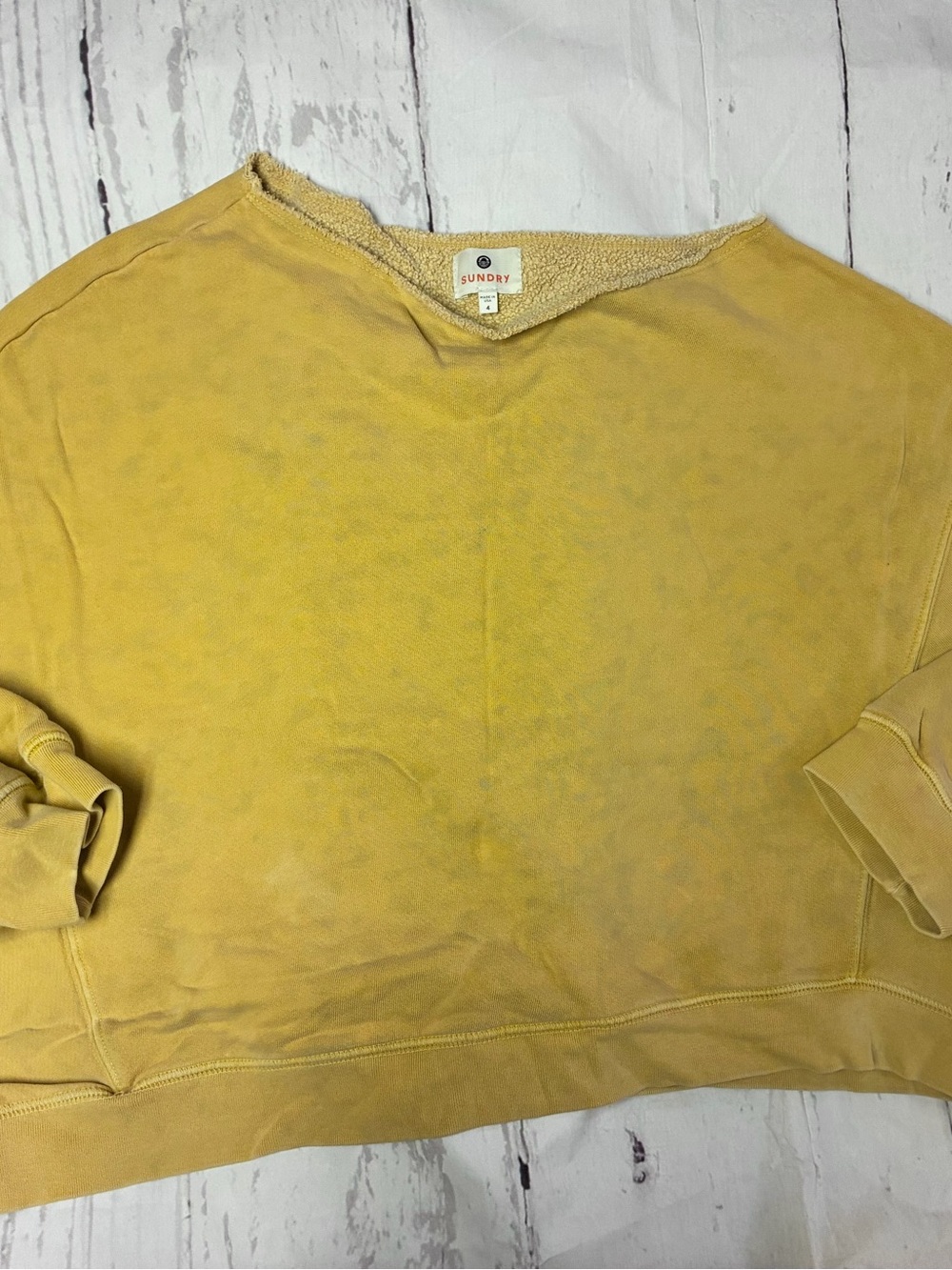 Sundry Women’s Yellow Pullover Sweatshirt